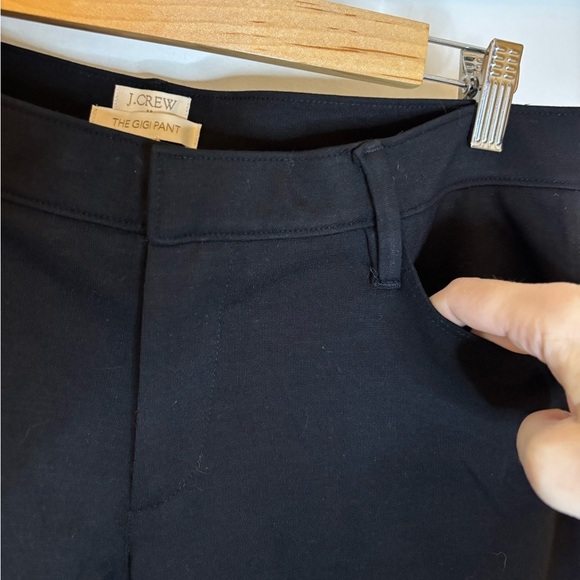 J. CREW Factory The Gigi Pant Equestrian Style Faux Leather Knit Pants in Black - Picture 6 of 7